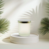 Frosted Glass Jar with Metal Lid for Candle Making