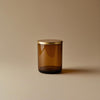 Amber Glass Jar with Elegant Gold Lid – Perfect for Luxury Candle Making 200/ml